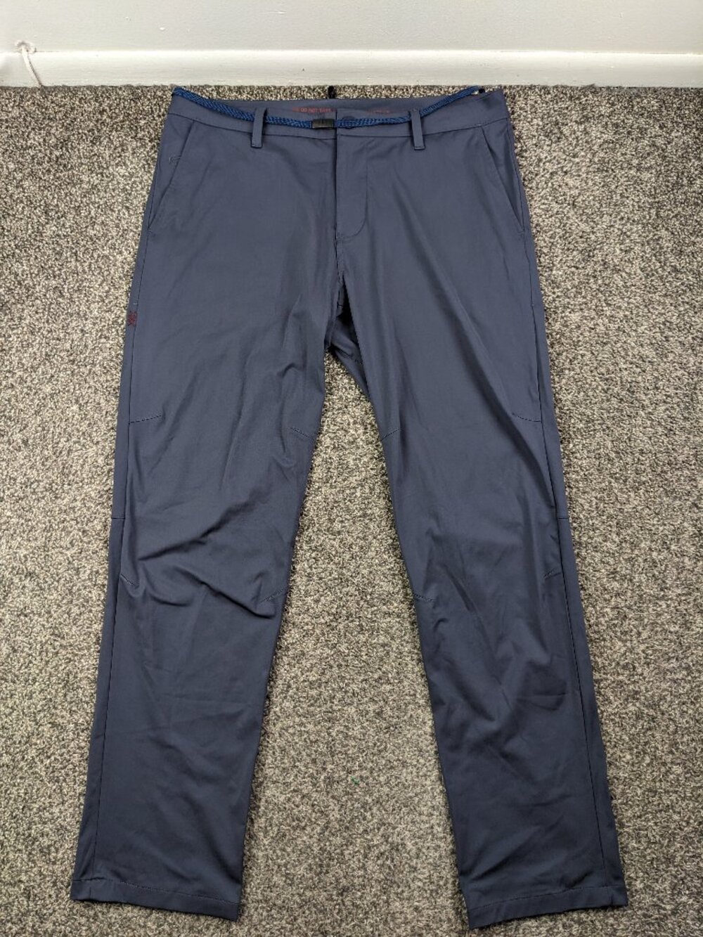 Rhone Pants Commuter Chino Performance Stretch Gray Mens 35x32